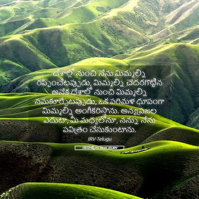 Picture 05 - యెహెజ్కేలు 20:41 TELIRV - దేశాల్లో నుంచి - Bible Verse Picture