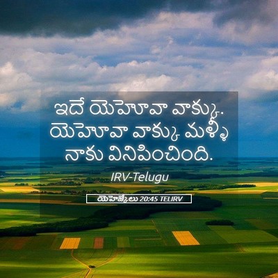Picture 05 - యెహెజ్కేలు 20:45 TELIRV - ఇదే యెహోవా వాక్కు. - Bible Verse Picture