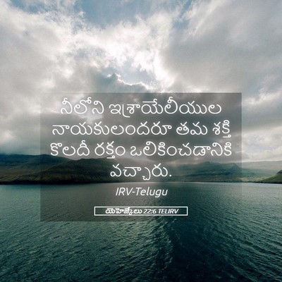 Picture 05 - యెహెజ్కేలు 22:6 TELIRV - నీలోని - Bible Verse Picture