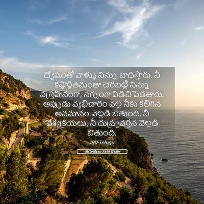 Picture 05 - యెహెజ్కేలు 23:29 TELIRV - ద్వేషంతో వాళ్ళు - Bible Verse Picture