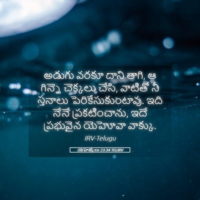 Picture 05 - యెహెజ్కేలు 23:34 TELIRV - అడుగు వరకూ దాని - Bible Verse Picture