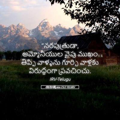 Picture 05 - యెహెజ్కేలు 25:2 TELIRV - “నరపుత్రుడా, - Bible Verse Picture
