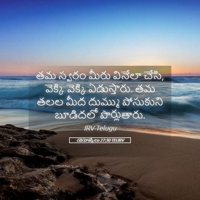 Picture 05 - యెహెజ్కేలు 27:30 TELIRV - తమ స్వరం మీరు - Bible Verse Picture