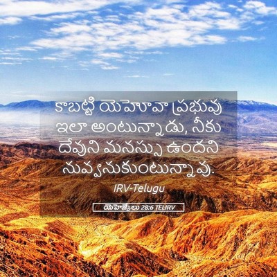 Picture 05 - యెహెజ్కేలు 28:6 TELIRV - కాబట్టి యెహోవా - Bible Verse Picture