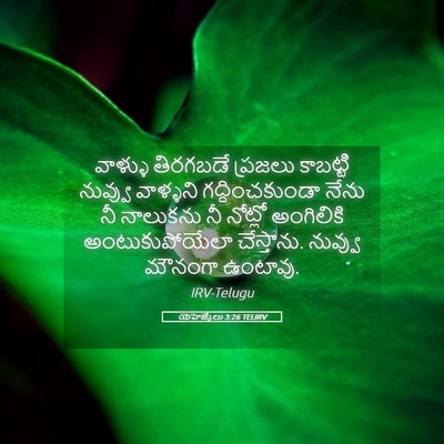 Picture 05 - యెహెజ్కేలు 3:26 TELIRV - వాళ్ళు తిరగబడే - Bible Verse Picture