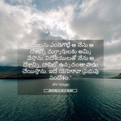 Picture 05 - యెహెజ్కేలు 30:12 TELIRV - నదులను ఎండగొట్టి - Bible Verse Picture