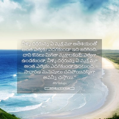 Picture 05 - యెహెజ్కేలు 31:14 TELIRV - నీళ్ళ దగ్గరున్న ఏ - Bible Verse Picture