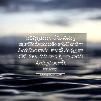 Picture 05 - యెహెజ్కేలు 33:7 TELIRV - నరపుత్రుడా, నేను - Bible Verse Picture