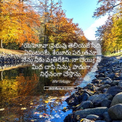 Picture 05 - యెహెజ్కేలు 35:3 TELIRV - “యెహోవా ప్రభువు - Bible Verse Picture