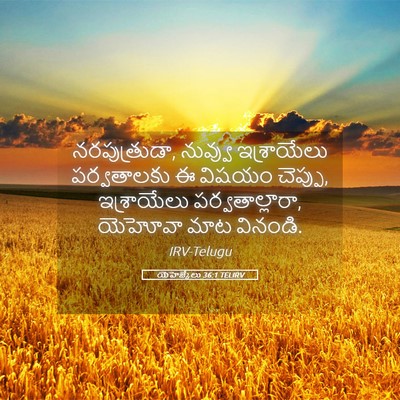 Picture 05 - యెహెజ్కేలు 36:1 TELIRV - నరపుత్రుడా, - Bible Verse Picture