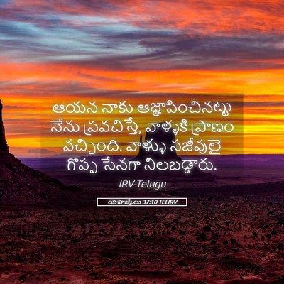 Picture 05 - యెహెజ్కేలు 37:10 TELIRV - ఆయన నాకు - Bible Verse Picture