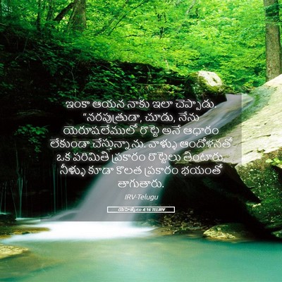 Picture 05 - యెహెజ్కేలు 4:16 TELIRV - ఇంకా ఆయన నాకు ఇలా - Bible Verse Picture