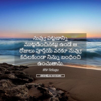 Picture 05 - యెహెజ్కేలు 4:8 TELIRV - నువ్వు పట్టణాన్ని - Bible Verse Picture
