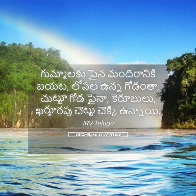 Picture 05 - యెహెజ్కేలు 41:17 TELIRV - గుమ్మాలకు పైన - Bible Verse Picture
