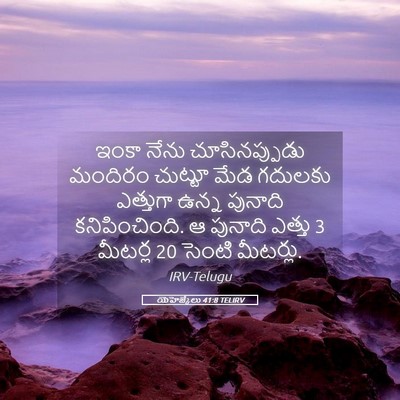 Picture 05 - యెహెజ్కేలు 41:8 TELIRV - ఇంకా నేను - Bible Verse Picture