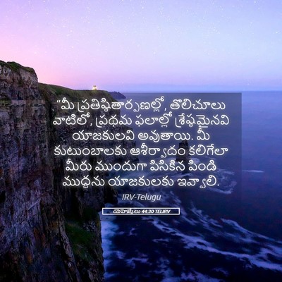 Picture 05 - యెహెజ్కేలు 44:30 TELIRV - “మీ - Bible Verse Picture