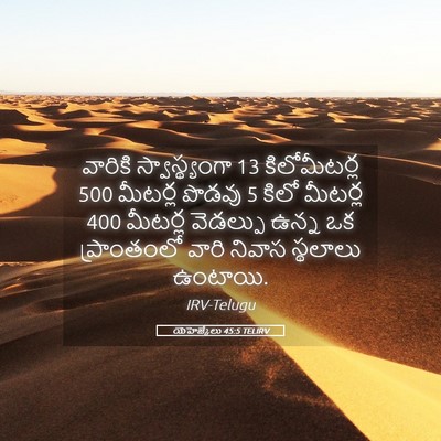 Picture 05 - యెహెజ్కేలు 45:5 TELIRV - వారికి - Bible Verse Picture