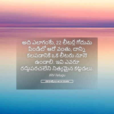 Picture 05 - యెహెజ్కేలు 46:14 TELIRV - అది ఎలాగంటే, 22 - Bible Verse Picture