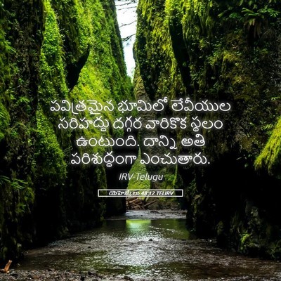 Picture 05 - యెహెజ్కేలు 48:12 TELIRV - పవిత్రమైన భూమిలో - Bible Verse Picture