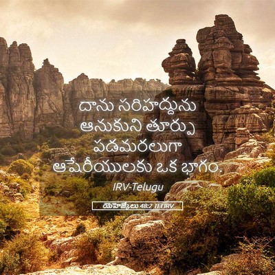 Picture 05 - యెహెజ్కేలు 48:2 TELIRV - దాను సరిహద్దును - Bible Verse Picture