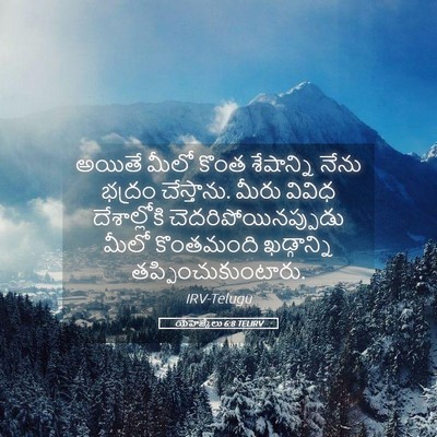 Picture 05 - యెహెజ్కేలు 6:8 TELIRV - అయితే మీలో కొంత - Bible Verse Picture