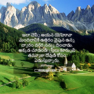 Picture 05 - యెహెజ్కేలు 8:14 TELIRV - ఇలా చెప్పి ఆయన - Bible Verse Picture