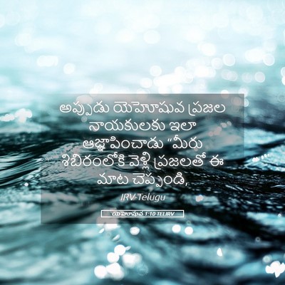 Picture 05 - యెహోషువ 1:10 TELIRV - అప్పుడు యెహోషువ - Bible Verse Picture