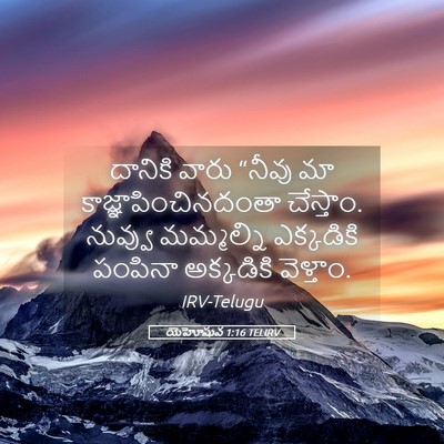 Picture 05 - యెహోషువ 1:16 TELIRV - దానికి వారు “నీవు - Bible Verse Picture