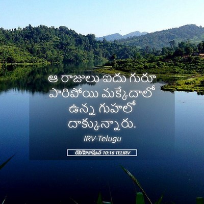 Picture 05 - యెహోషువ 10:16 TELIRV - ఆ రాజులు ఐదు గురూ - Bible Verse Picture