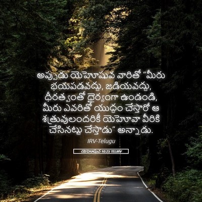 Picture 05 - యెహోషువ 10:25 TELIRV - అప్పుడు యెహోషువ - Bible Verse Picture