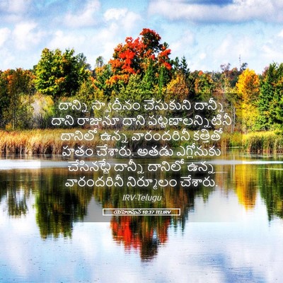 Picture 05 - యెహోషువ 10:37 TELIRV - దాన్ని స్వాధీనం - Bible Verse Picture