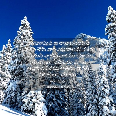 Picture 05 - యెహోషువ 11:12 TELIRV - యెహోషువ ఆ - Bible Verse Picture