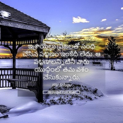 Picture 05 - యెహోషువ 11:19 TELIRV - ఇశ్రాయేలు ప్రజలతో - Bible Verse Picture