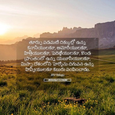 Picture 05 - యెహోషువ 11:3 TELIRV - తూర్పు పడమటి - Bible Verse Picture