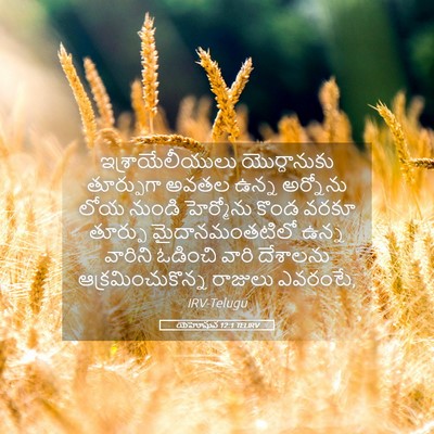 Picture 05 - యెహోషువ 12:1 TELIRV - ఇశ్రాయేలీయులు - Bible Verse Picture