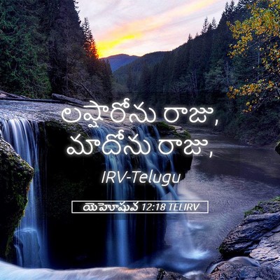 Picture 05 - యెహోషువ 12:18 TELIRV - లష్షారోను రాజు, - Bible Verse Picture