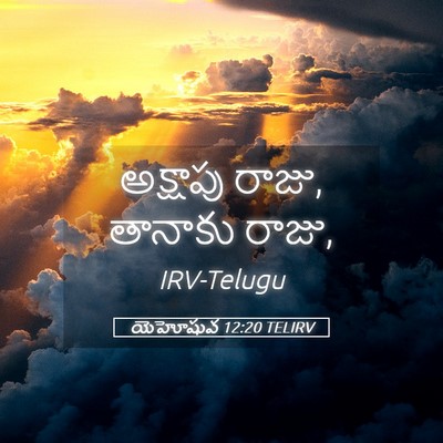 Picture 05 - యెహోషువ 12:20 TELIRV - అక్షాపు రాజు, - Bible Verse Picture