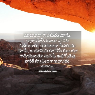Picture 05 - యెహోషువ 12:6 TELIRV - యెహోవా సేవకుడు - Bible Verse Picture