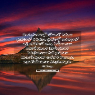 Picture 05 - యెహోషువ 12:8 TELIRV - కొండ ప్రాంతాల్లో, - Bible Verse Picture