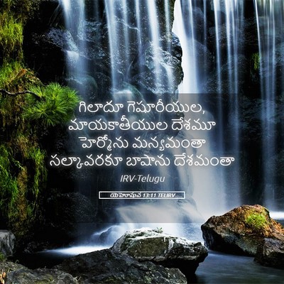 Picture 05 - యెహోషువ 13:11 TELIRV - గిలాదూ గెషూరీయుల, - Bible Verse Picture