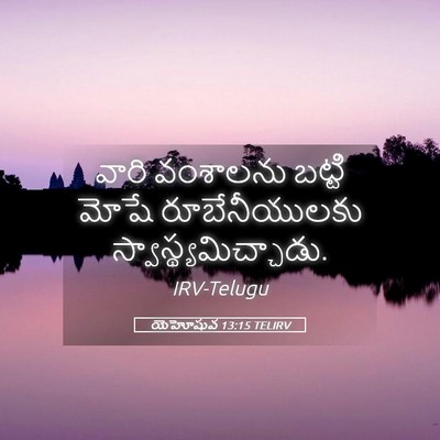Picture 05 - యెహోషువ 13:15 TELIRV - వారి వంశాలను - Bible Verse Picture