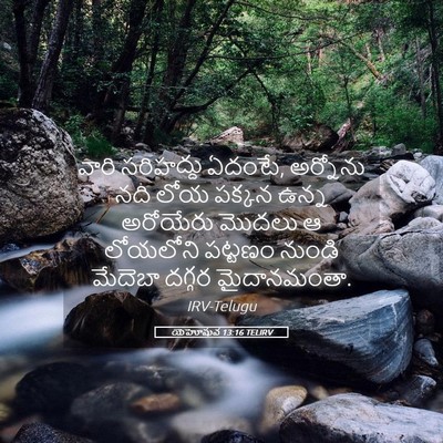 Picture 05 - యెహోషువ 13:16 TELIRV - వారి సరిహద్దు - Bible Verse Picture