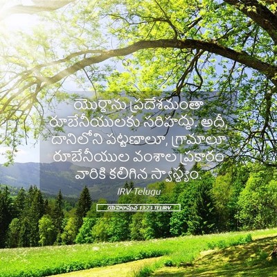 Picture 05 - యెహోషువ 13:23 TELIRV - యొర్దాను - Bible Verse Picture