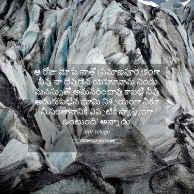 Picture 05 - యెహోషువ 14:9 TELIRV - ఆ రోజు మోషే నాతో - Bible Verse Picture