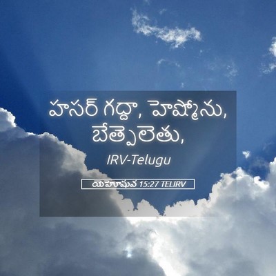 Picture 05 - యెహోషువ 15:27 TELIRV - హసర్ గద్దా, - Bible Verse Picture