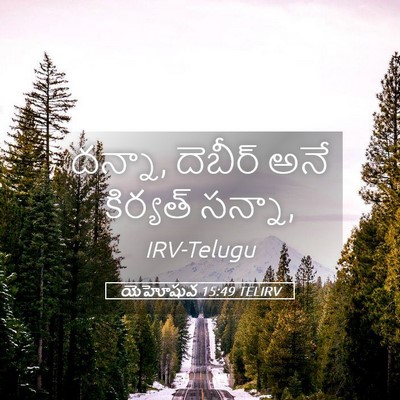 Picture 05 - యెహోషువ 15:49 TELIRV - దన్నా, దెబీర్ అనే - Bible Verse Picture