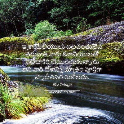 Picture 05 - యెహోషువ 17:13 TELIRV - ఇశ్రాయేలీయులు - Bible Verse Picture