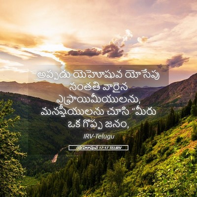 Picture 05 - యెహోషువ 17:17 TELIRV - అప్పడు యెహోషువ - Bible Verse Picture
