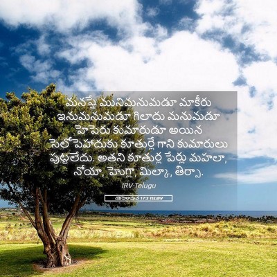 Picture 05 - యెహోషువ 17:3 TELIRV - మనష్షే మునిమనుమడూ - Bible Verse Picture