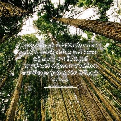 Picture 05 - యెహోషువ 18:13 TELIRV - అక్కడనుండి ఆ - Bible Verse Picture